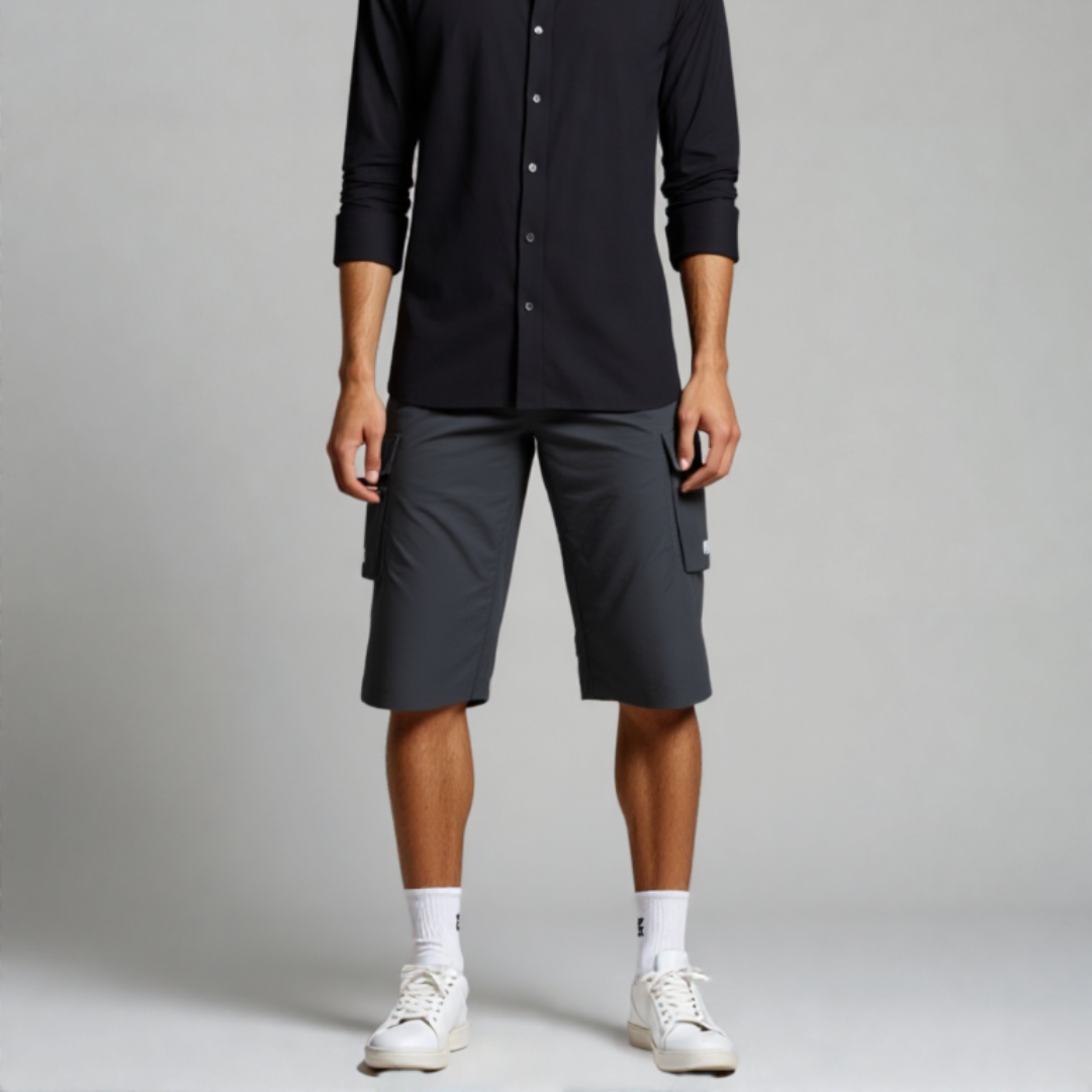 Linno | Heren Cargo Shorts Bermuda Stretch Korte Broek Zomer