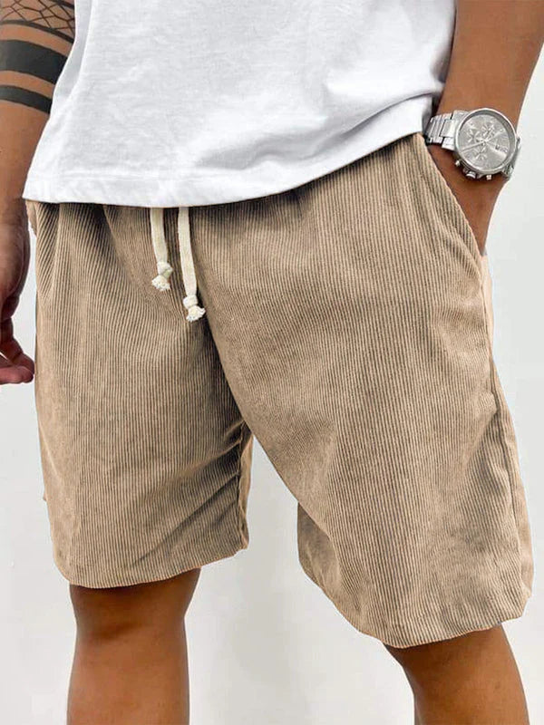 Cordo | Herren Corduroy Shorts Strukturiert Freizeitshorts