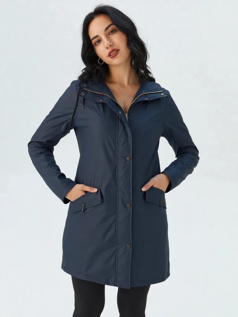 Women’s Lightweight Hooded Rain Jacket | Zip-Up Outdoor Jacket - Grant London